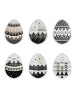 Boho Geometric Neutral Easter Egg Set vector