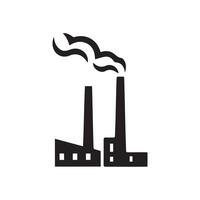 Factory Icon, Industrial Building Symbol for Websites vector