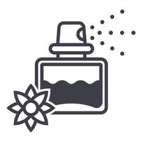 Perfume icon Simple thin outline. vector