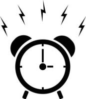 Alarm Clock icon. Time icon. watch icon symbol. Simple outline style, alarm clock ringing icon vector