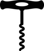 Wood corkscrew icon. Simple illustration of wood corkscrew icon. black design in trendy style. icon for web design isolated on white background vector
