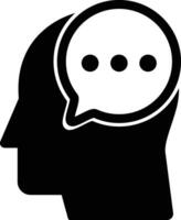 Thinking Icon. Human icon. in trendy style. For your design, logo. illustration. Editable Stroke. vector