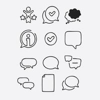 a set of speech bubbles and icons vector