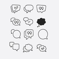 a set of speech bubbles with different shapes vector