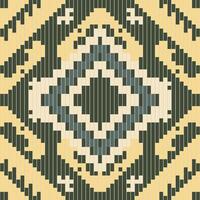 Native Patterns Ikat Pattern Originfolk Embroidery, Aztec Geometric Ornament Print. Design for Carpet, Wallpaper, Clothing, Wrapping, Fabric vector