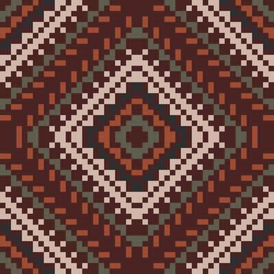 Cross Stitch Pattern Ikat Weaving Patternfolk Embroidery, Aztec Geometric Ornament Print. Design for Carpet, Wallpaper, Clothing, Wrapping, Fabric