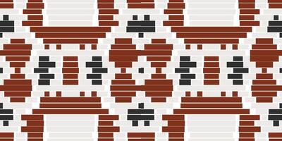 Sari Border Abstract Geometric Pattern Backgroundfolk Embroidery, Aztec Geometric Ornament Print. Design for Carpet, Wallpaper, Clothing, Wrapping, Fabric vector