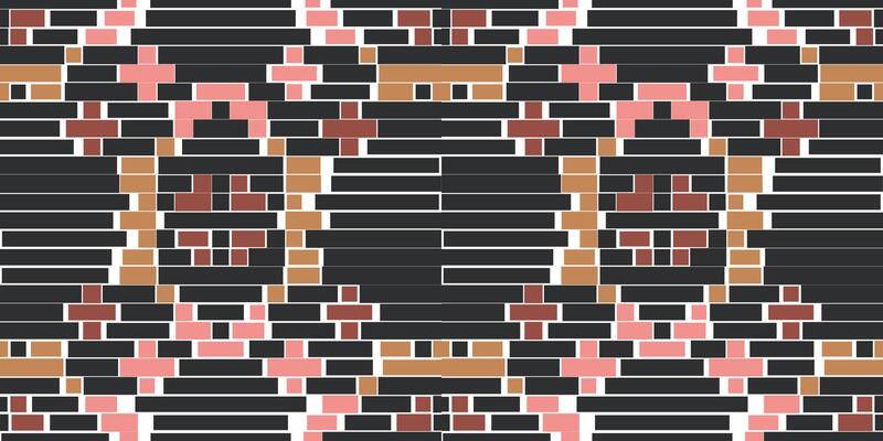 Repeating Pattern Double Ikat Patternfolk Embroidery, Aztec Geometric Ornament Print. Design for Carpet, Wallpaper, Clothing, Wrapping, Fabric
