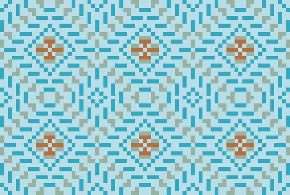 Ethnic Pattern Abstract Geometric Pattern With Stripes Linesfolk Embroidery, Aztec Geometric Ornament Print. Design for Carpet, Wallpaper, Clothing, Wrapping, Fabric