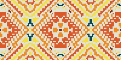 Geometric Pattern Arabic Carpet Patternfolk Embroidery, Aztec Geometric Ornament Print. Design for Carpet, Wallpaper, Clothing, Wrapping, Fabric vector
