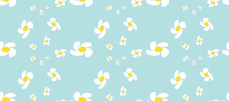 Blossom Simple Daisy Pattern Printable. Vintage Charming Daisy Pattern on a Serene Background Creates a Cheerful vector