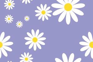 Vintage Daisy Pattern Drawing. Blossom Charming Daisy Pattern on a Serene Background Creates a Cheerful vector