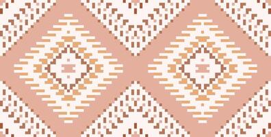 Cross Stitch Pattern Modern Abstract Geometric Patternfolk Embroidery, Aztec Geometric Ornament Print. Design for Carpet, Wallpaper, Clothing, Wrapping, Fabric vector
