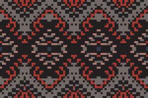 Fabric Texture Geometric Abstract Patternfolk Embroidery, Aztec Geometric Ornament Print. Design for Carpet, Wallpaper, Clothing, Wrapping, Fabric vector