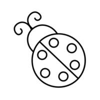 Simple doodle of a small ladybug vector