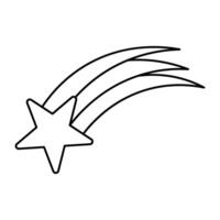Simple doodle comet vector
