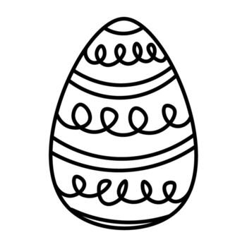 sencillo Pascua de Resurrección huevo garabatear vector