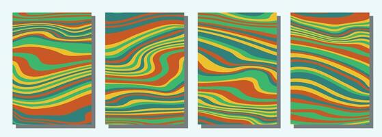 Abstract simple groovy set background. vector