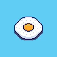 Pixel art Fried Egg game asset design vector