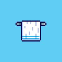 Pixel art Towel on Hanger game asset design vector