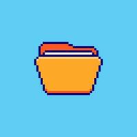 Pixel art Folder Icon game asset design vector