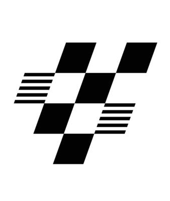 Design element race flag with blank background