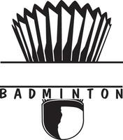 Shuttlecock Monogram Frame, Badminton Split Name vector