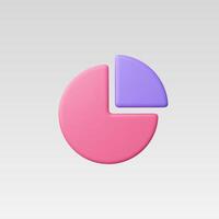 3d Realistic Circle diagram, Pie chart, Colorfull icon vector