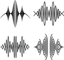 Flowing Curve Line Art Set vector