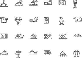 Journey And Navigation Icons vector