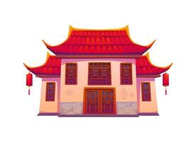 Chinese building, China architecture house, temple vector