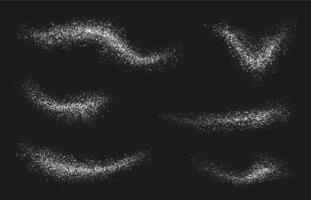 Powder flour texture of realistic splash waves vector
