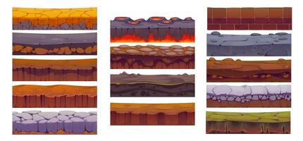 Soil ground seamless level surface game asset vector