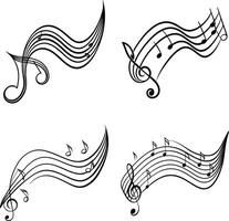 Classic Curve Line Art Collection vector