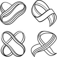 Abstract Curve Line Drawings vector