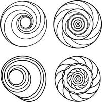 Decorative Curve Line Art Pieces vector