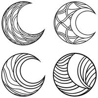 Wave-Inspired Curve Line Drawings vector