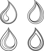 Harmonic Curve Line Drawing Set vector