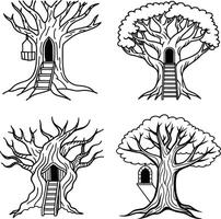 Decorative Tree Sketch Collection vector
