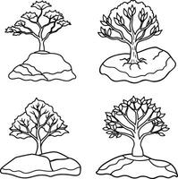 Timeless Tree Outline Art vector