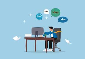 Business creativity and idea brainstorming. Innovation, productivity, problem-solving, technology, and entrepreneur mindset concept illustration. vector