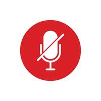 Mute Microphone Icon design Concept Idea vector