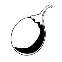 Single Eggplant Illustration A Simple Clean Design vector