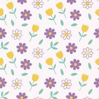 Soft color floral art for fabric and prints vector