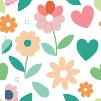 Soft color floral art for fabric and prints design. vector
