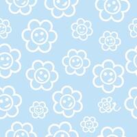 Abstract floral background with daisy motifs vector
