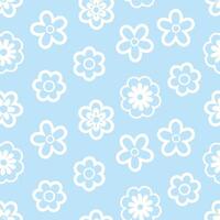 Minimalist flower pattern for decorative use vector