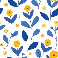 Modern floral art with a simple color palette vector