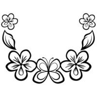 Simple laurel frame for logo creation vector