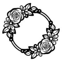 design Circular leaf wreath for elegant. vector
